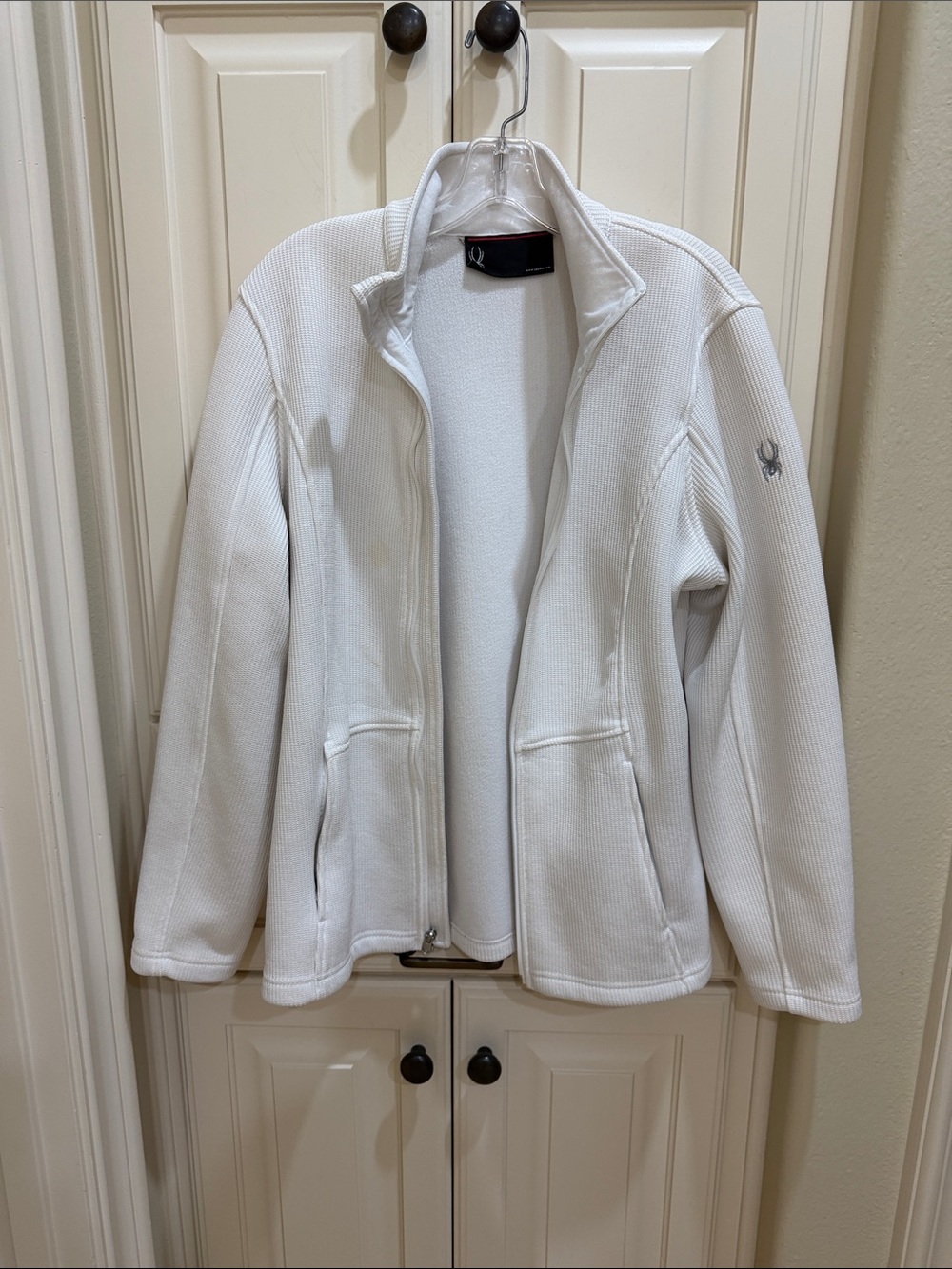 Spyder White Full-Zip Fleece Jacket